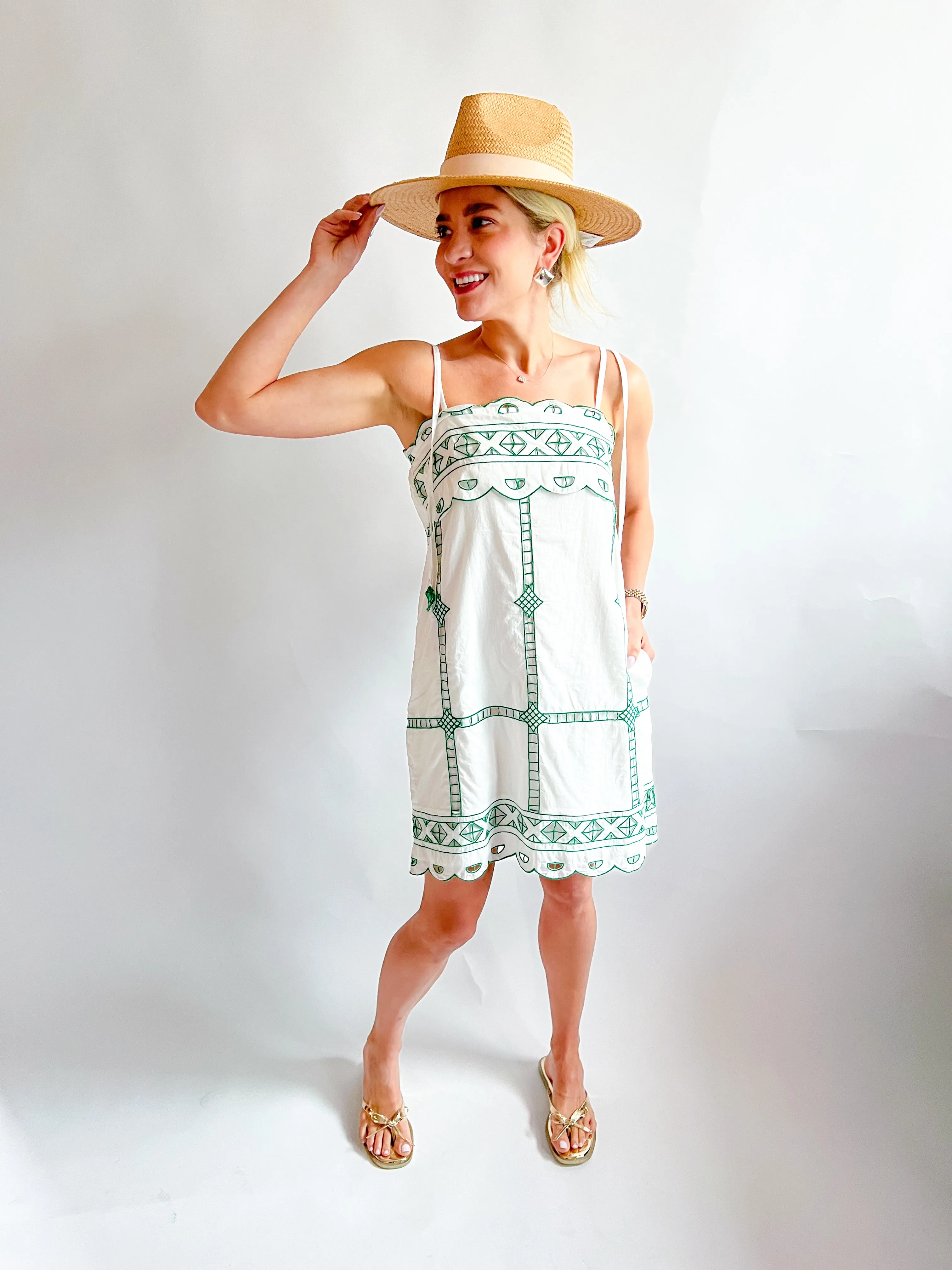 Lyndon Embroidered Mini Dress