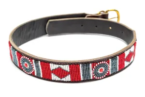 Maasai Beaded Leather Dog Collar