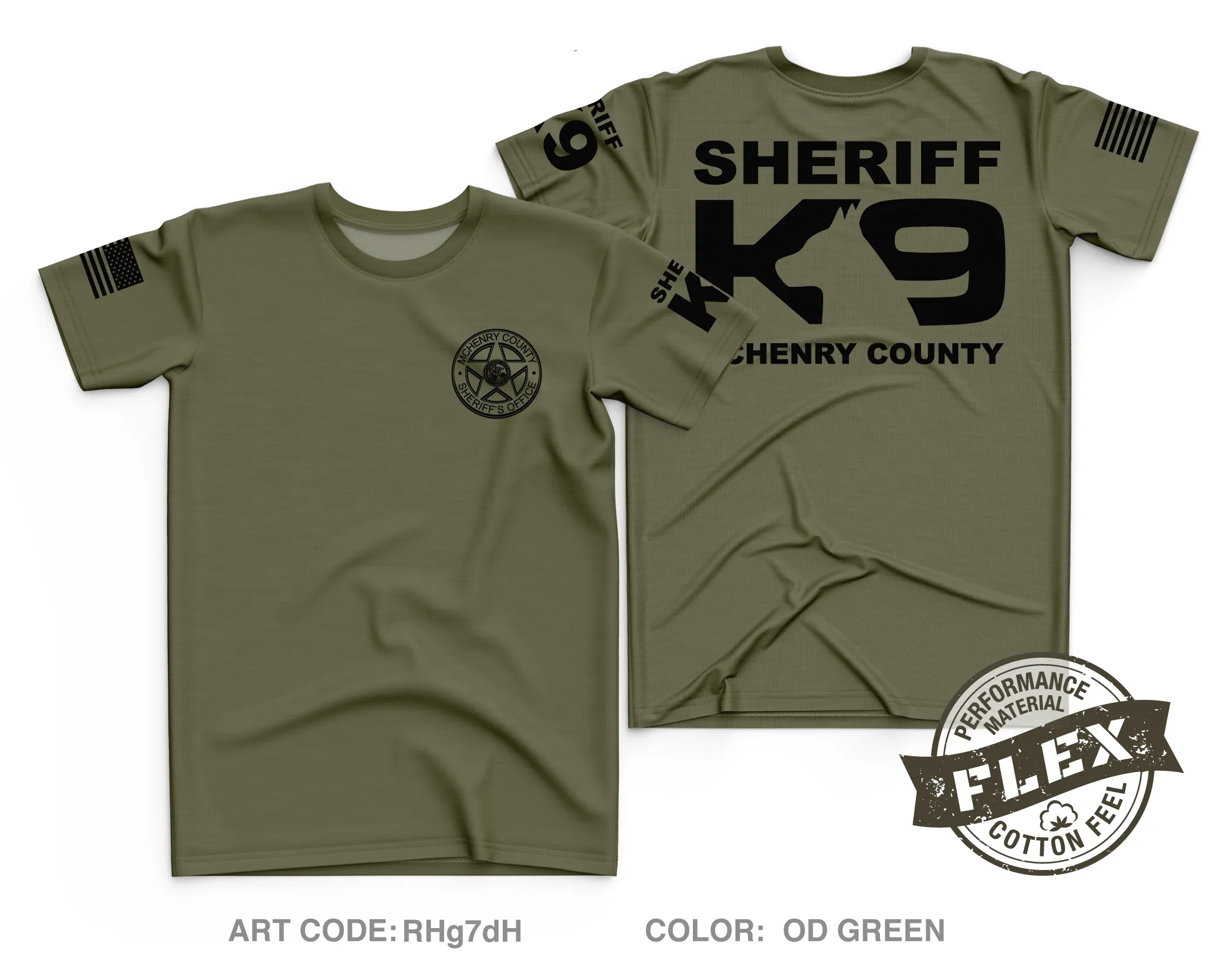 MCSO K-9 Unit Fundraising Collection Core Men's SS Flex Performance Tee - RHg7dH