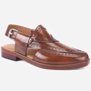 Men "AUXIER" Brogue Detailing Peshawari Sandals