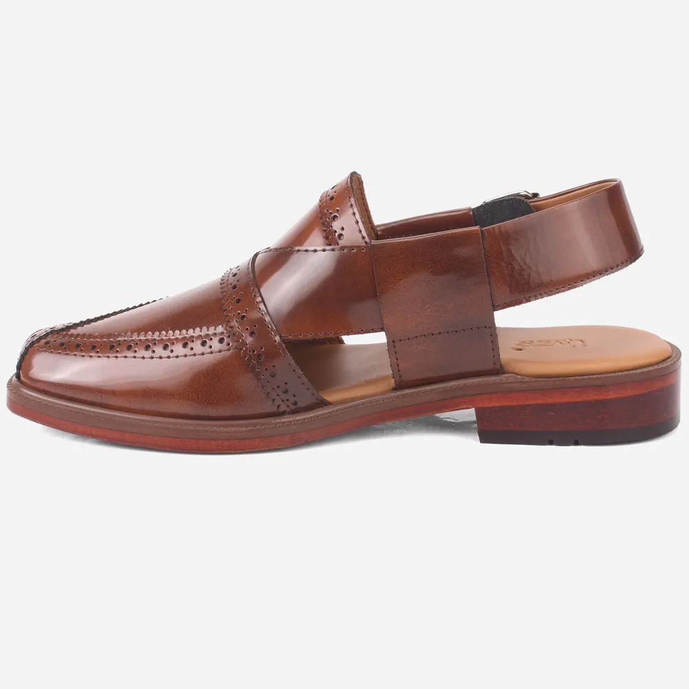 Men "AUXIER" Brogue Detailing Peshawari Sandals