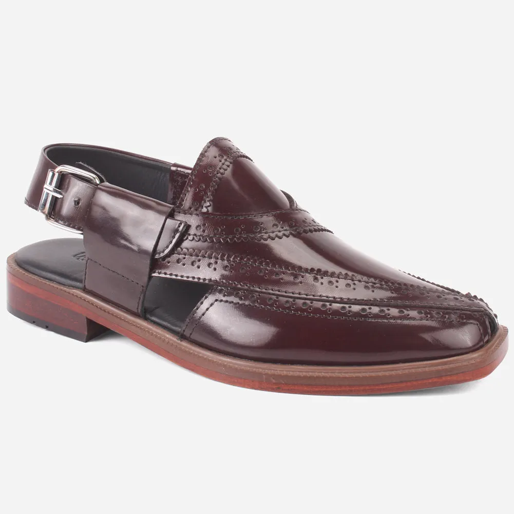 Men "AUXIER" Brogue Detailing Peshawari Sandals