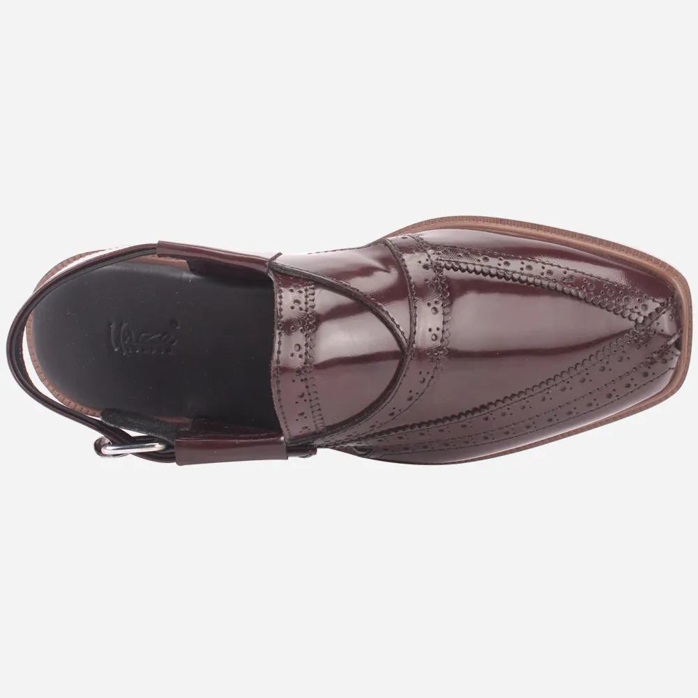 Men "AUXIER" Brogue Detailing Peshawari Sandals