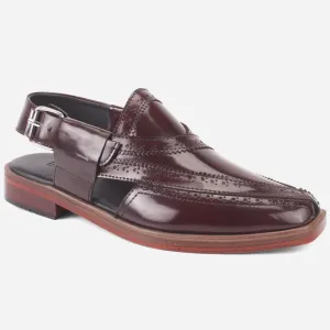 Men "AUXIER" Brogue Detailing Peshawari Sandals