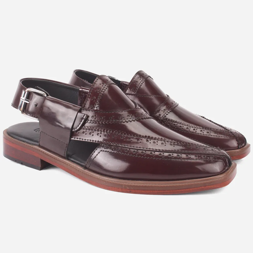 Men "AUXIER" Brogue Detailing Peshawari Sandals
