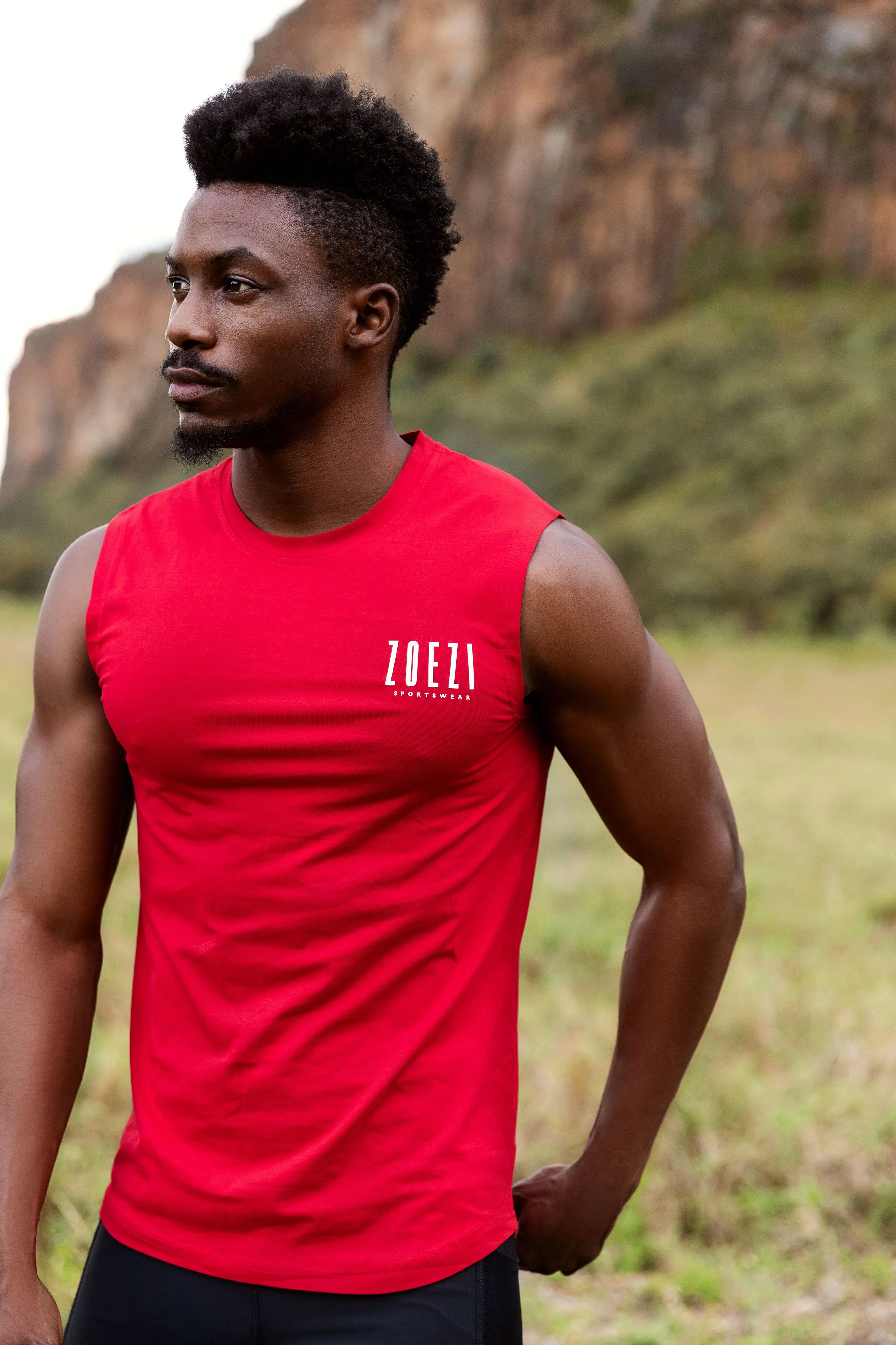 Men's Athletic Slim Fit Sleeveless T-Shirt