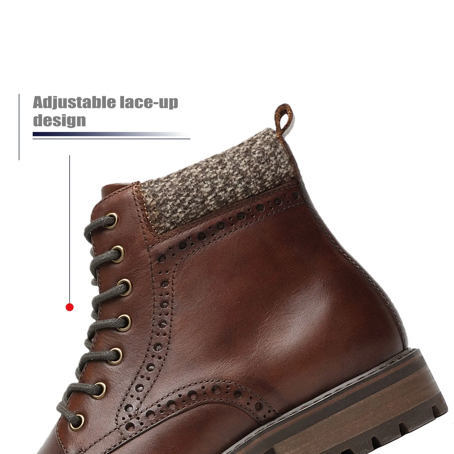 Men's Lace Up Boot Deeno-2-darkbrown