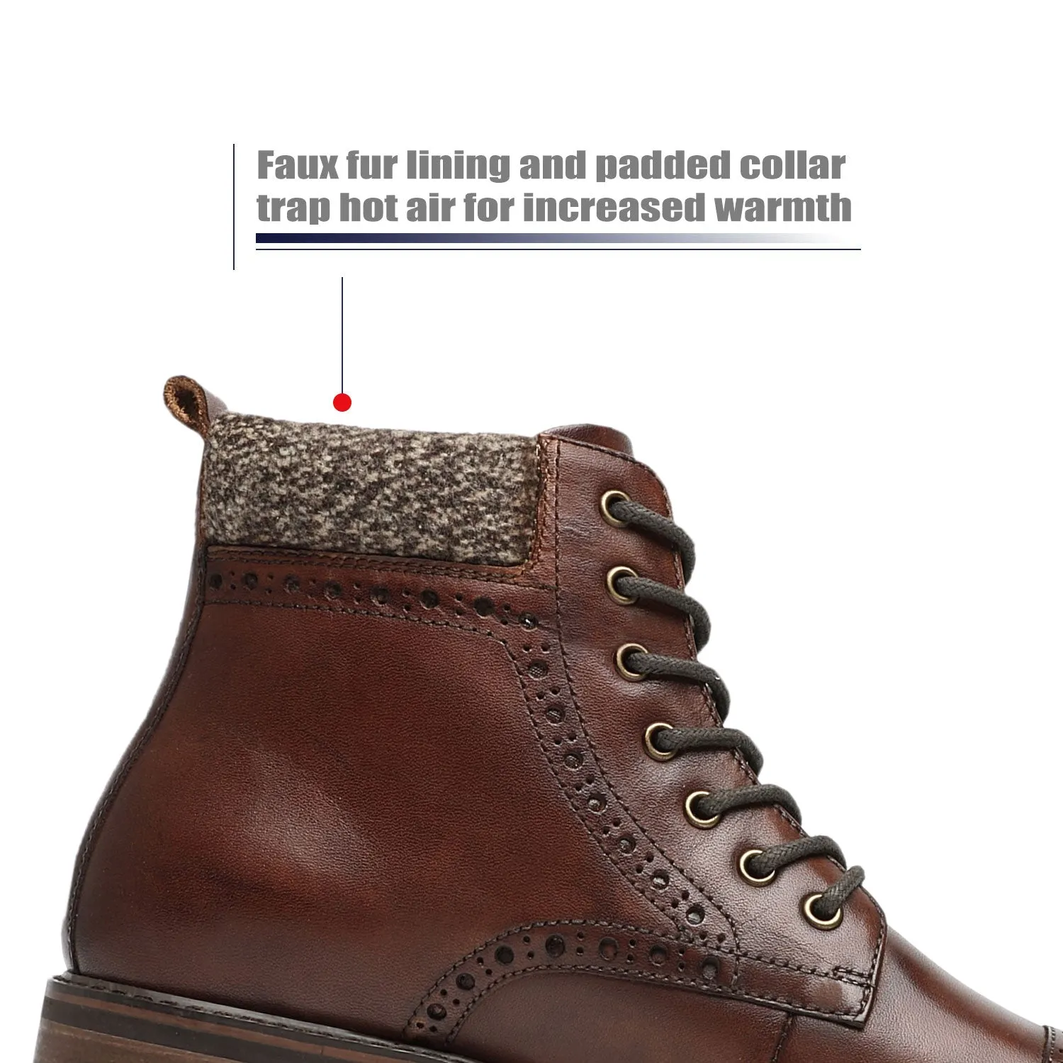 Men's Lace Up Boot Deeno-2-darkbrown