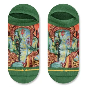 Merge4 Taylor Reinhold Ganesh Royal Elephant Lite No Show Socks