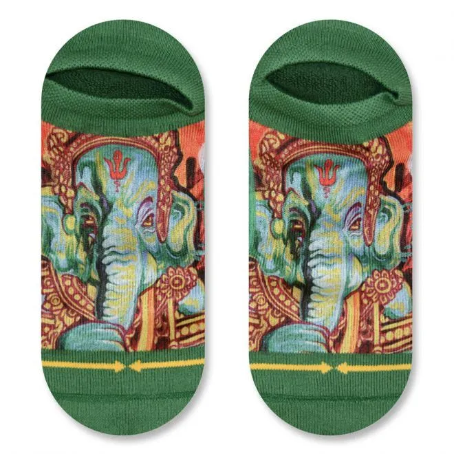 Merge4 Taylor Reinhold Ganesh Royal Elephant Lite No Show Socks