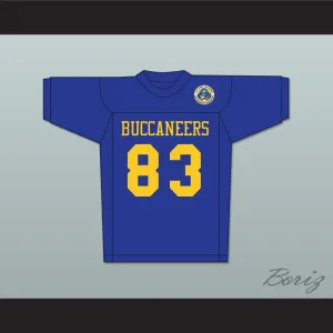 Michael Jordan 83 Laney High School Buccaneers Blue Football Jersey with Patch