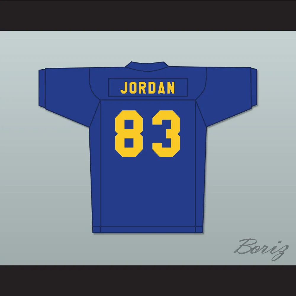 Michael Jordan 83 Laney High School Buccaneers Blue Football Jersey with Patch