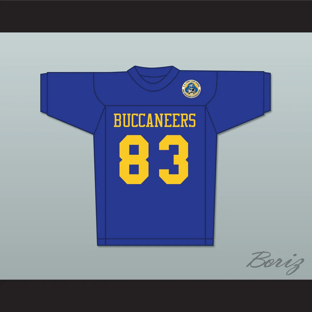 Michael Jordan 83 Laney High School Buccaneers Blue Football Jersey with Patch
