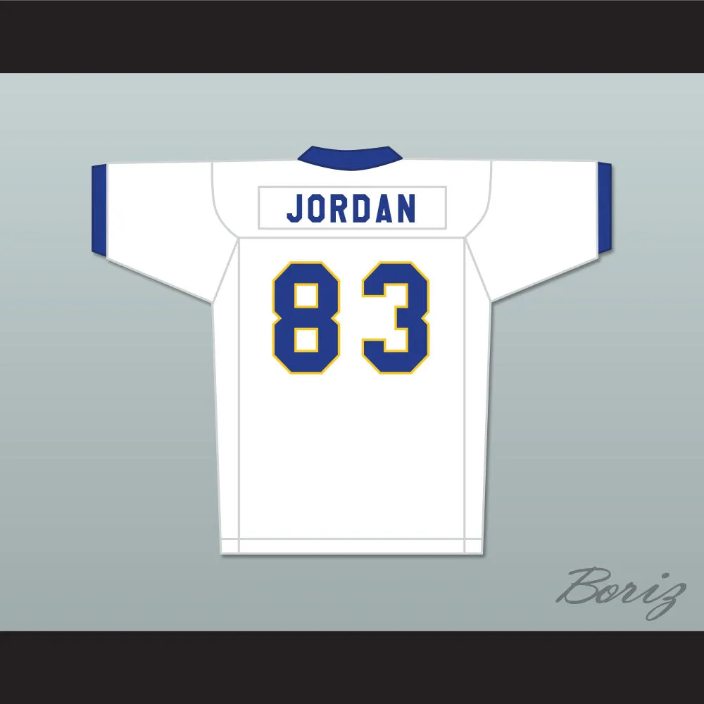 Michael Jordan 83 Laney High School Buccaneers White Football Jersey