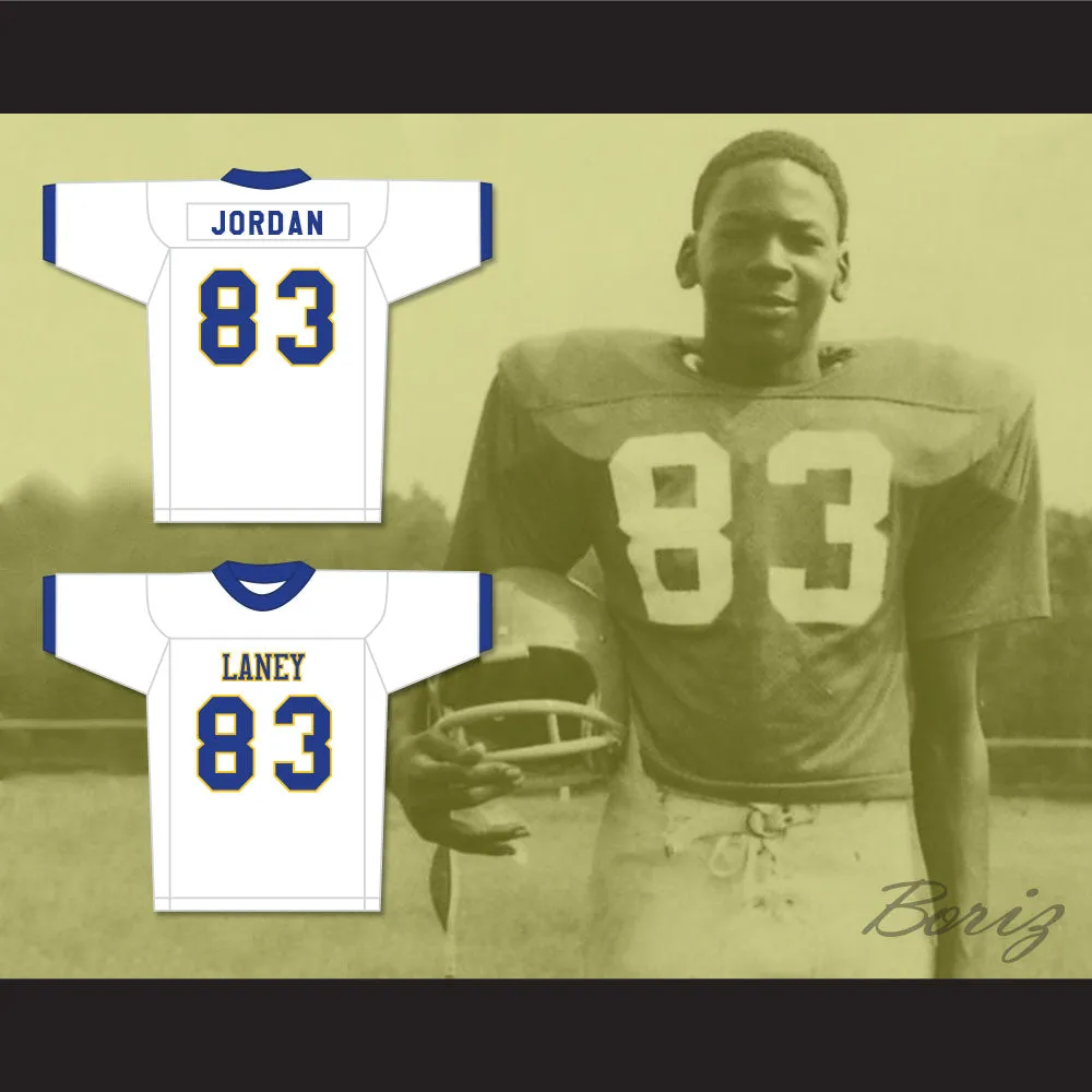 Michael Jordan 83 Laney High School Buccaneers White Football Jersey