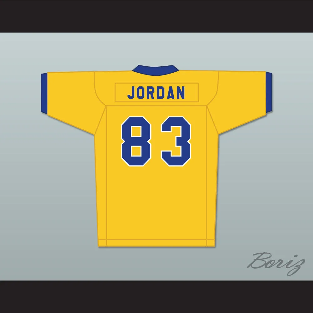 Michael Jordan 83 Laney High School Buccaneers Yellow Football Jersey with Patch 2