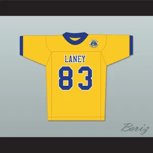 Michael Jordan 83 Laney High School Buccaneers Yellow Football Jersey with Patch 2