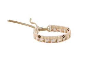Mixed Pattern Warrior Bracelet (White, Pink, Burgundy, Gold)
