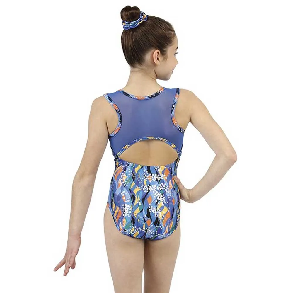Mondor 17897 Printed Tank Gymnastics Leotard with Cutout - Women's
