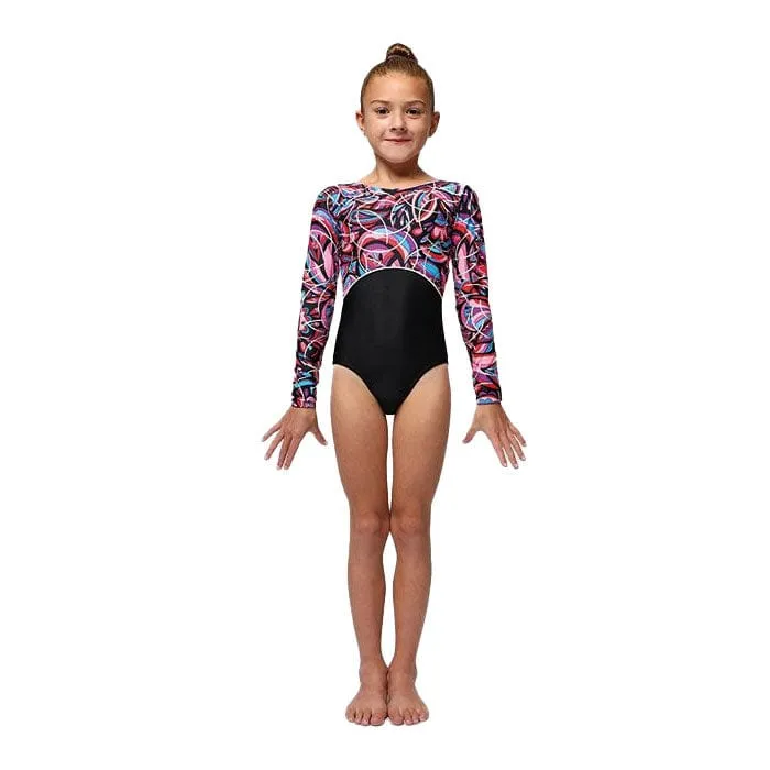Mondor 27895 Printed Long Sleeve Leotard - Child