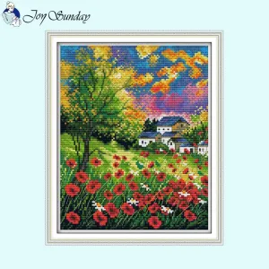 Mountain Flowers Splendid Floral Pattern Cross Stitch