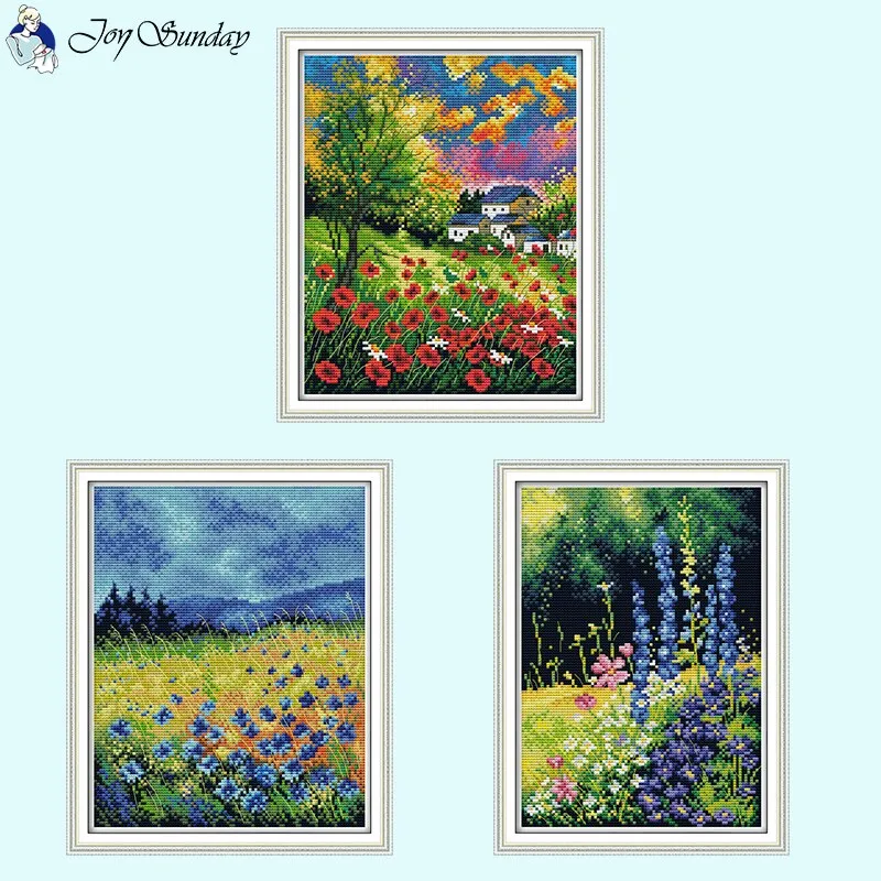 Mountain Flowers Splendid Floral Pattern Cross Stitch