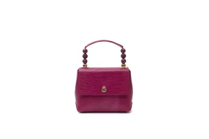 Nº48 Carré Top Handle Mini - Fuchsia Lizard // WEB EXCLUSIVE