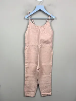 Nellie Quats Pink Linen Jumpsuit 5-6y