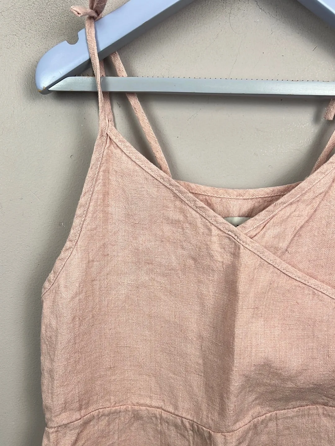 Nellie Quats Pink Linen Jumpsuit 5-6y