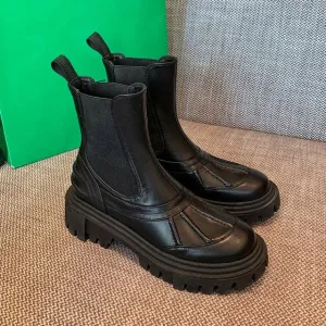 Non-Slip  External Wear Platform Women Shoes Mid-calf Boots