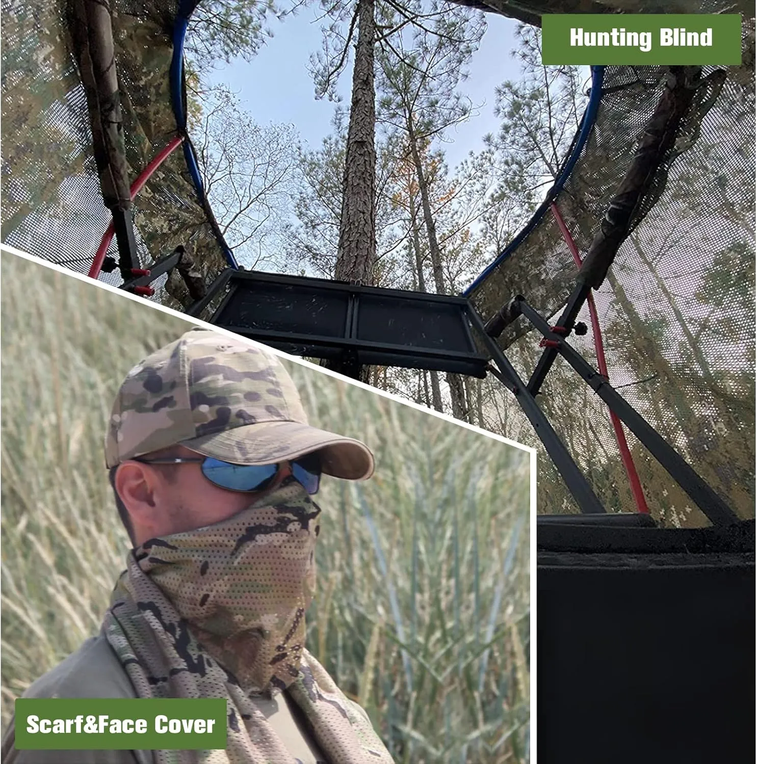 One Way See Through Camouflage Lightweight Mesh Camo Netting 5FTX6.5Ft New, Hunt