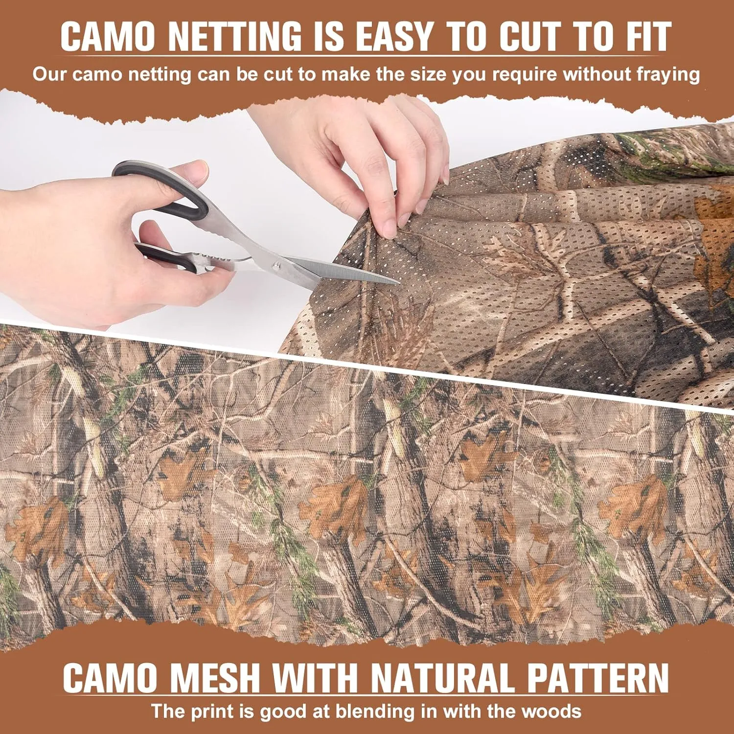 One Way See Through Camouflage Lightweight Mesh Camo Netting 5FTX6.5Ft New, Hunt