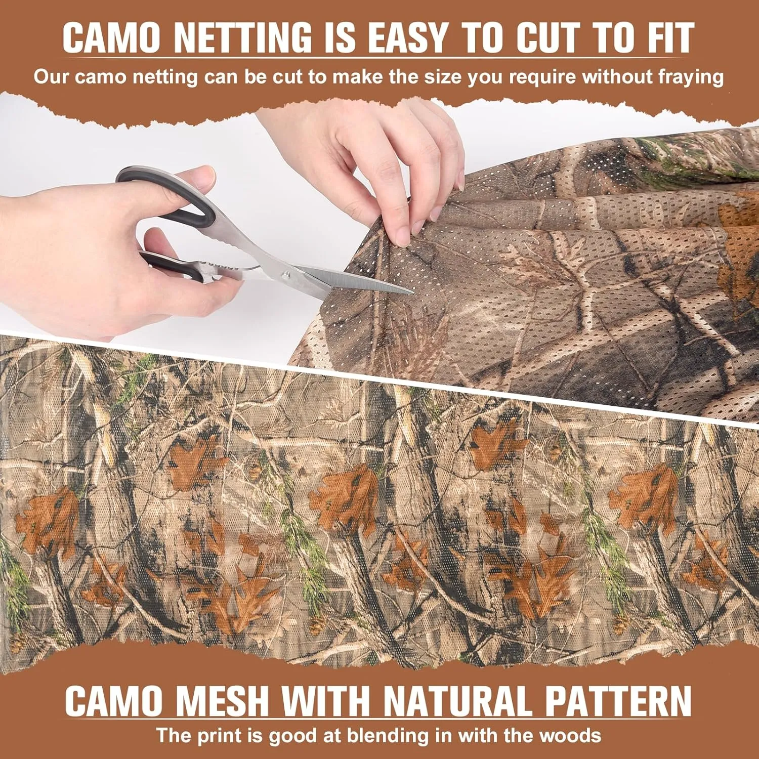 One Way See Through Camouflage Lightweight Mesh Camo Netting 5FTX6.5Ft New, Hunt