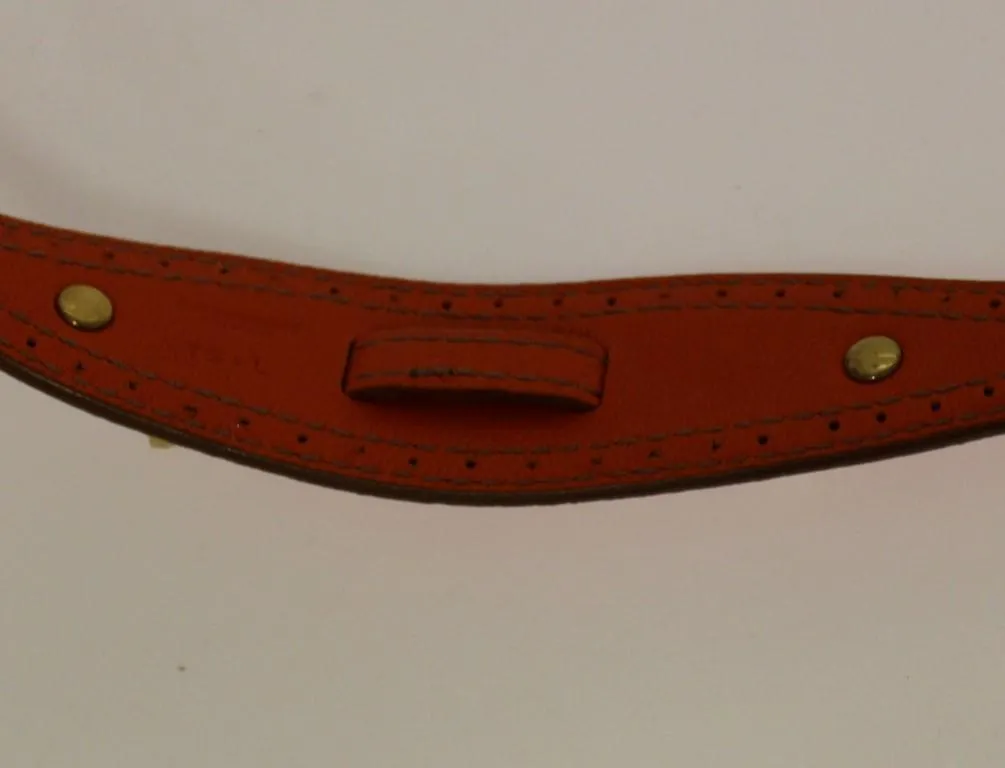 Orange Leather Multicolor Beaded Belt