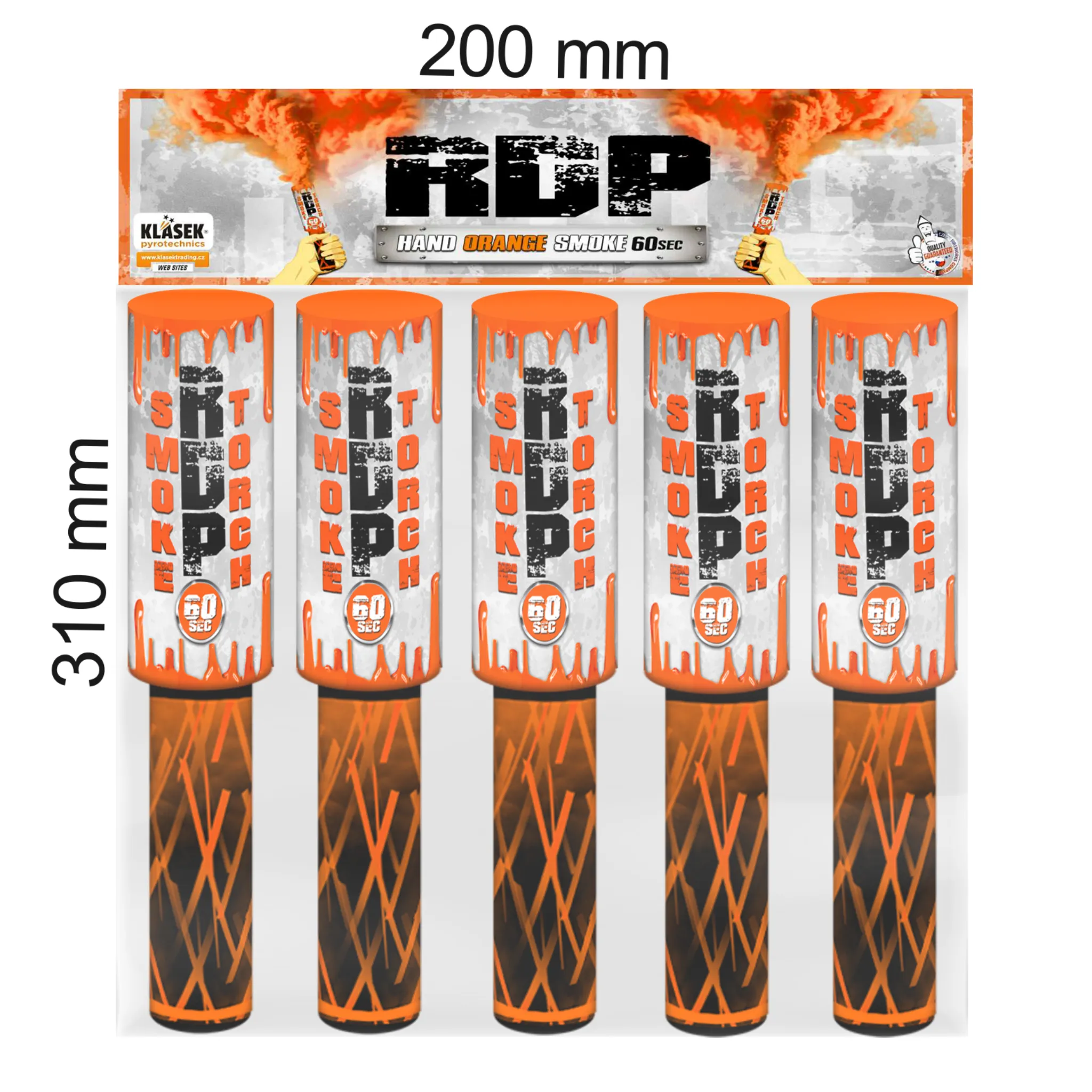 Orange Smoke Grenades 5 Pack