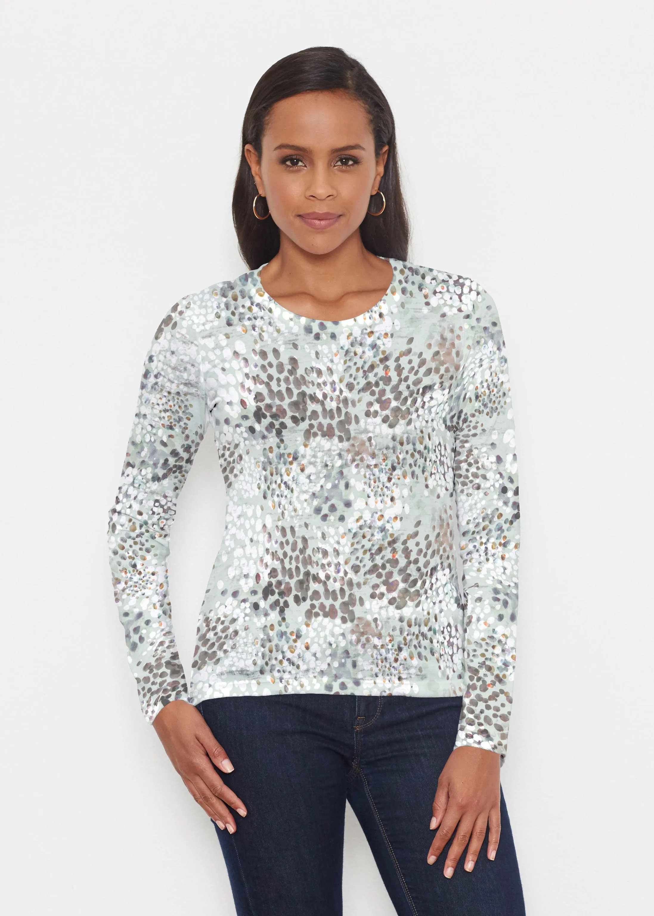 Painted Dots (8020) ~ Signature Long Sleeve Crew Shirt