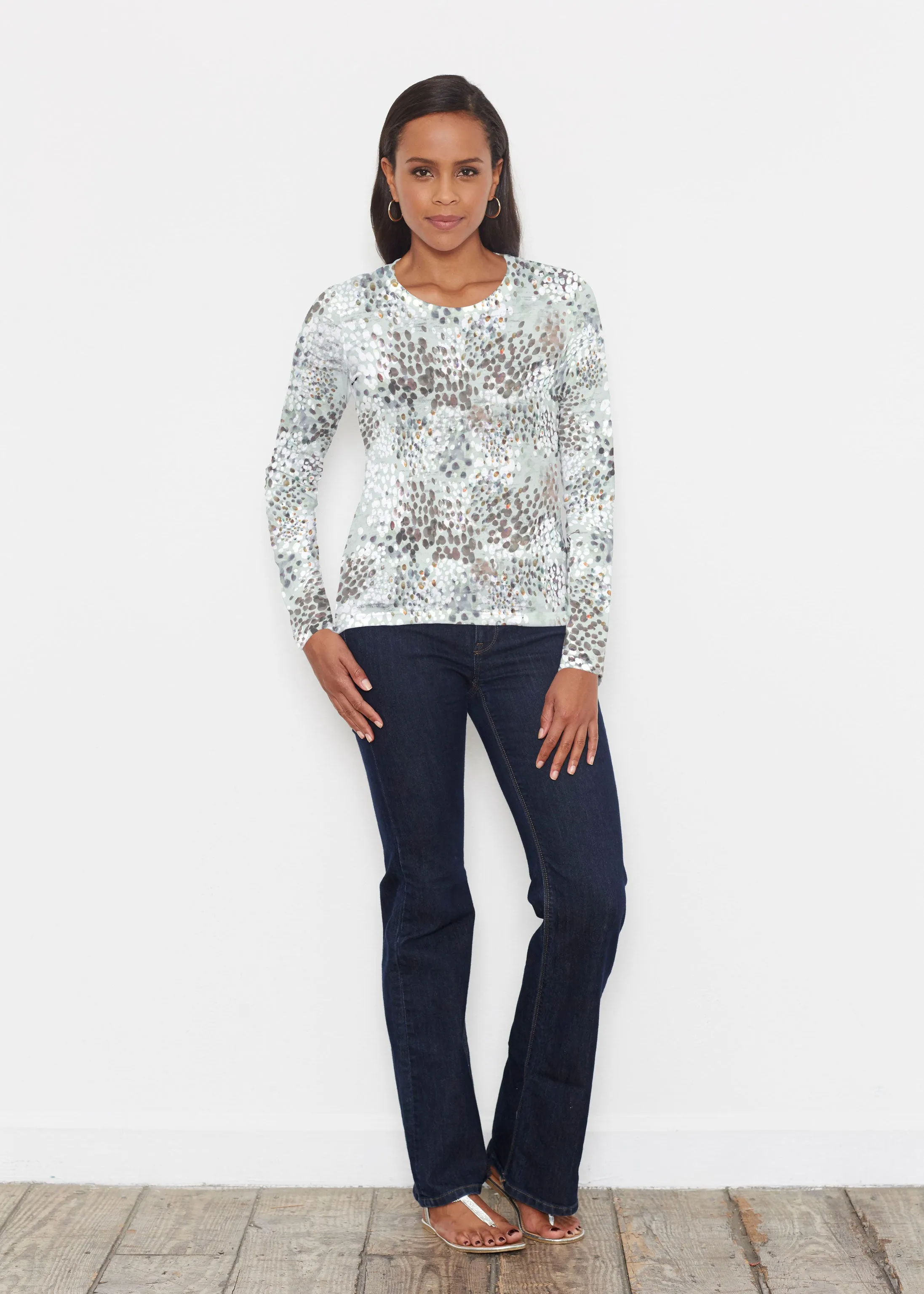 Painted Dots (8020) ~ Signature Long Sleeve Crew Shirt