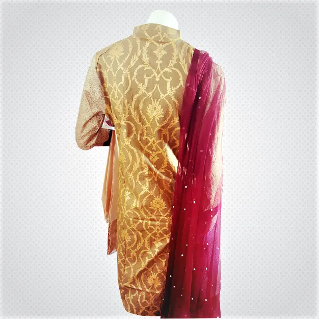 Pakistani Indian Women 3 Pieces Embroidered Cotton Lawn Dress