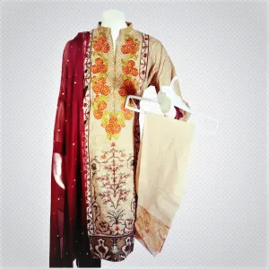 Pakistani Indian Women 3 Pieces Embroidered Cotton Lawn Dress