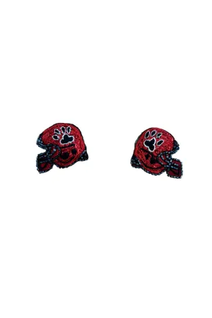 Paw Print Helmet Studs (Red)