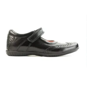 Petasil Expo 3 Black Leather Mary Jane School Shoe