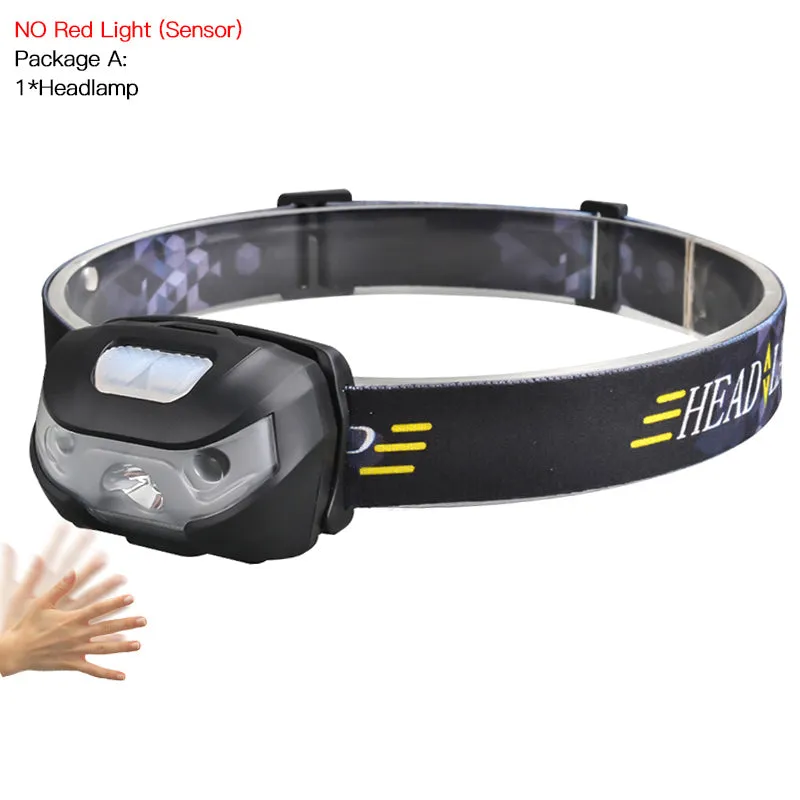 Powerfull LED Headlamp Built-in battery Rechargeable LED Headlight Body Motion Sensor Head Flashlight Camping Torch Light Lamp