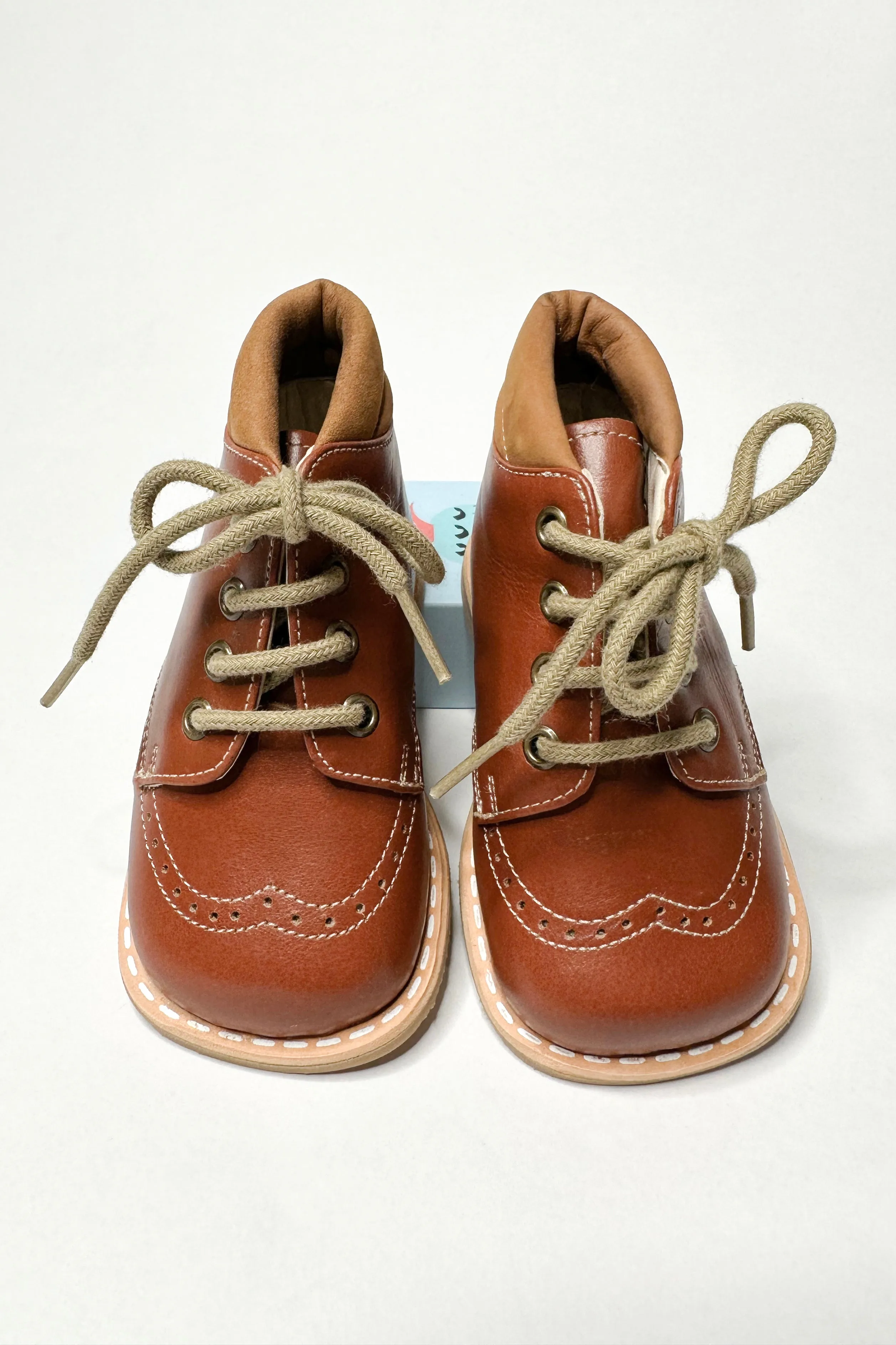 "Rory" Brown Leather Boots