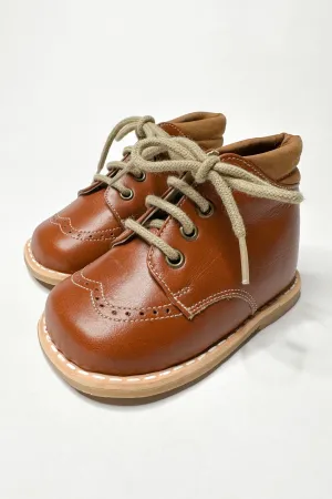 "Rory" Brown Leather Boots