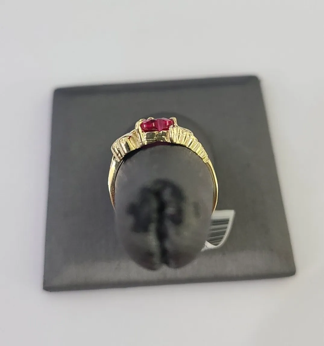Real 10k Yellow Gold Hearts Ring Wedding Engagement Casual 10Kt Genuine