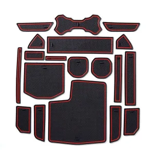 Red Trim Non-Slip Interior Mat Kit