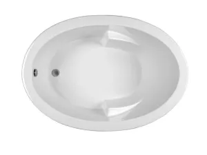 Reliance Oval End Drain Soaking Bath White 59.5" x 41.5" x 21.75" (R6042ODIS-W)