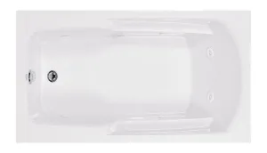 Reliance Rectangular End Drain Whirlpool Bath Biscuit 59.75" x 35.75" x 19.75" (R6036ERRW-B)