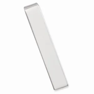 Rhodium Plated Polished Tie Bar
