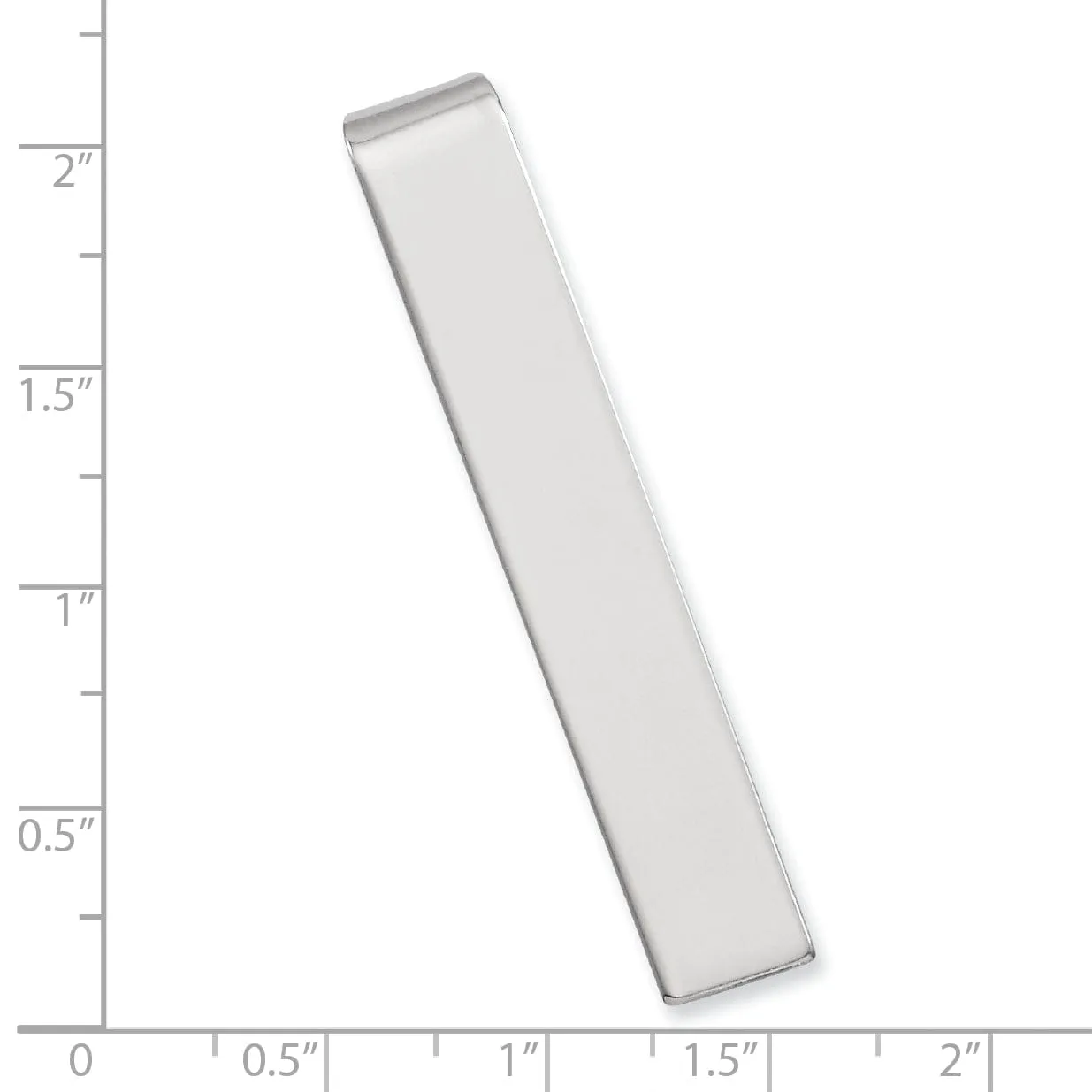Rhodium Plated Polished Tie Bar